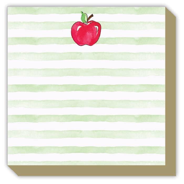 RosanneBeck Collections - Red Apple with Green Stripes Luxe Notepad