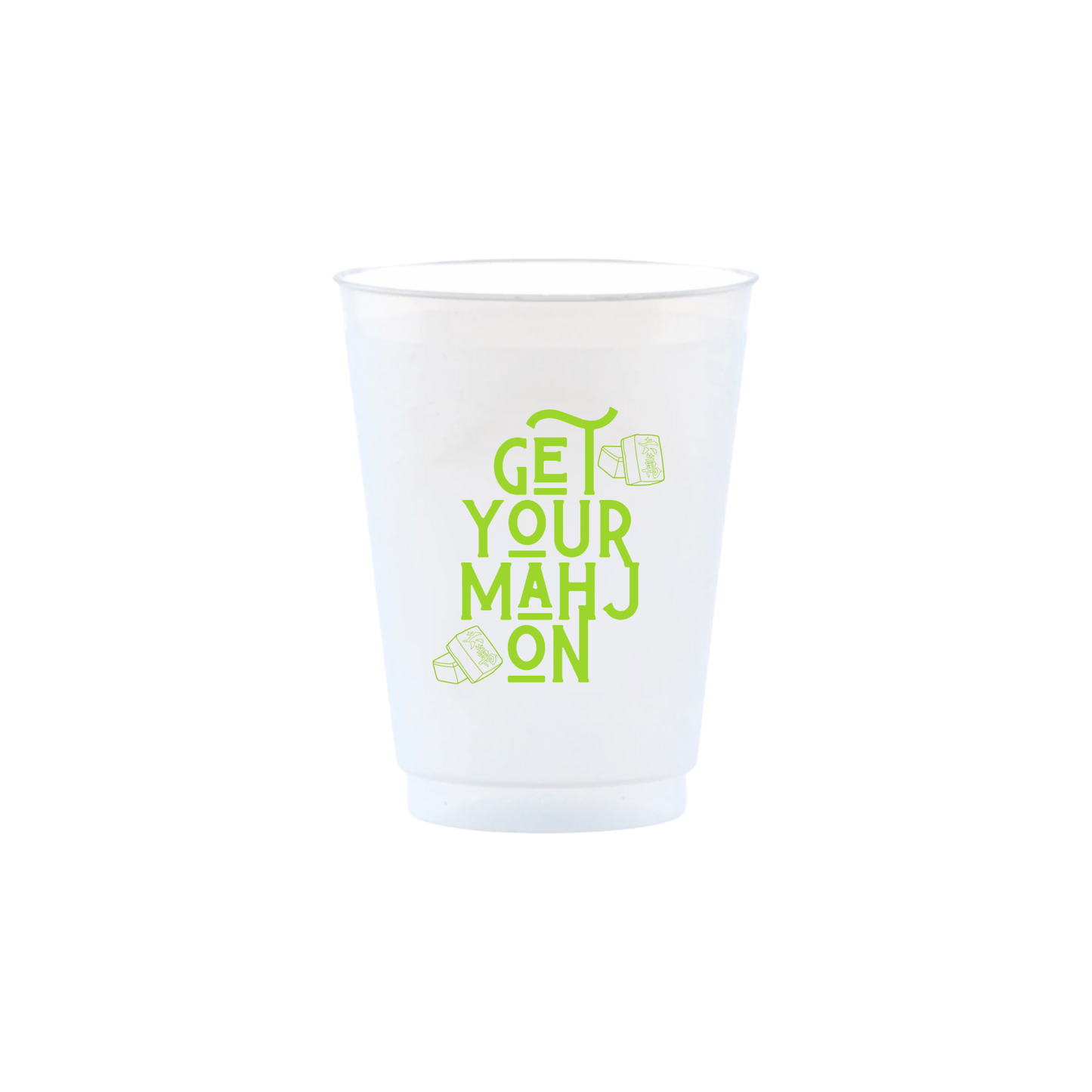 Get Your Mahj On Mahjong Reusable Frost Flex Cups