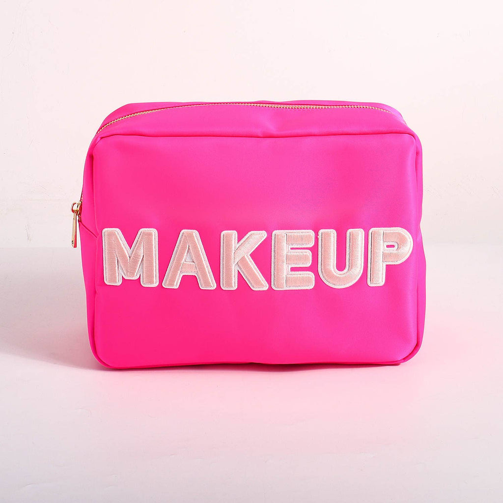 Neon Pink Makeup XL Cosmetic Bag