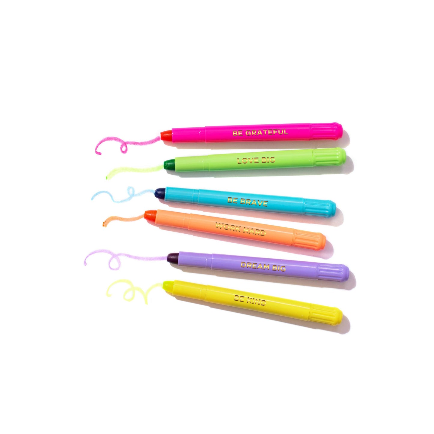 Taylor Elliott Designs - Wax Highlighter Set - Motivational - Asst Clrs - 6 Piece Set