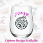 Fabuplates - Mahjong Stemless 4ct Set Wine Glasses "Dot Crack Bam"