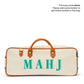 Boulevard - "Margo" Natural Mahjong Tote : PINK PUNCH