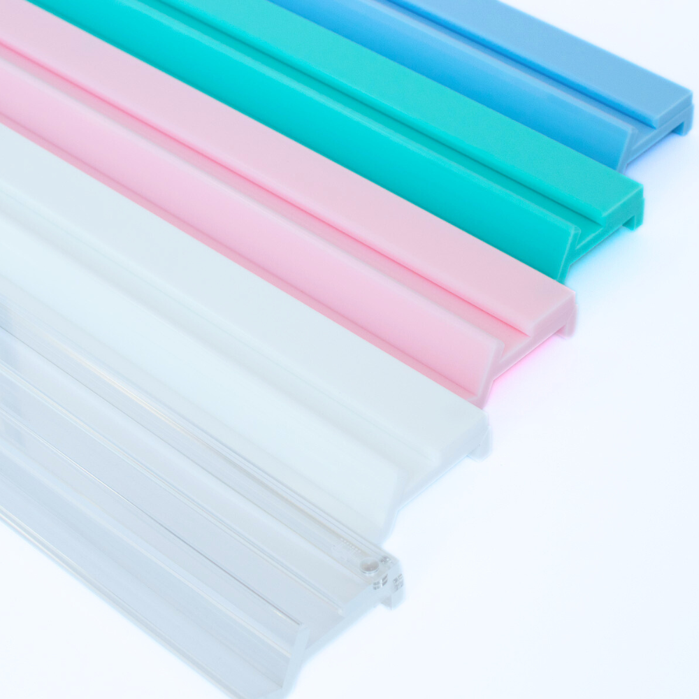 My Fair Mahjong - MAHJONG RACKS | Premium Acrylic | 4 Racks + 4 Pushers: Solid Macaron BLUE