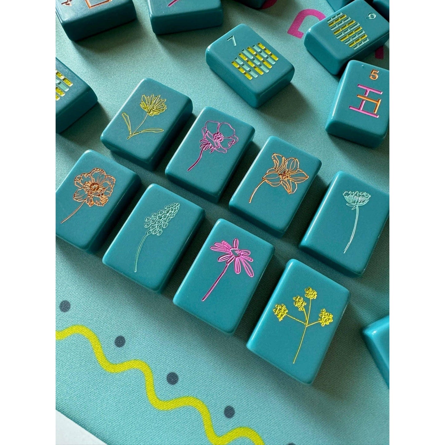 Peace Love Mahjong - OG Mahj Tiles - Totally Teal: Totally Teal