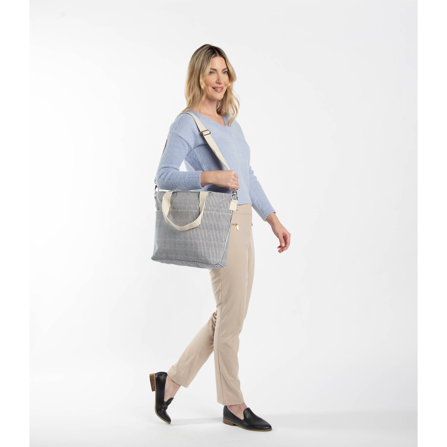 CB STATION - Stripes Cooler Tote: Navy