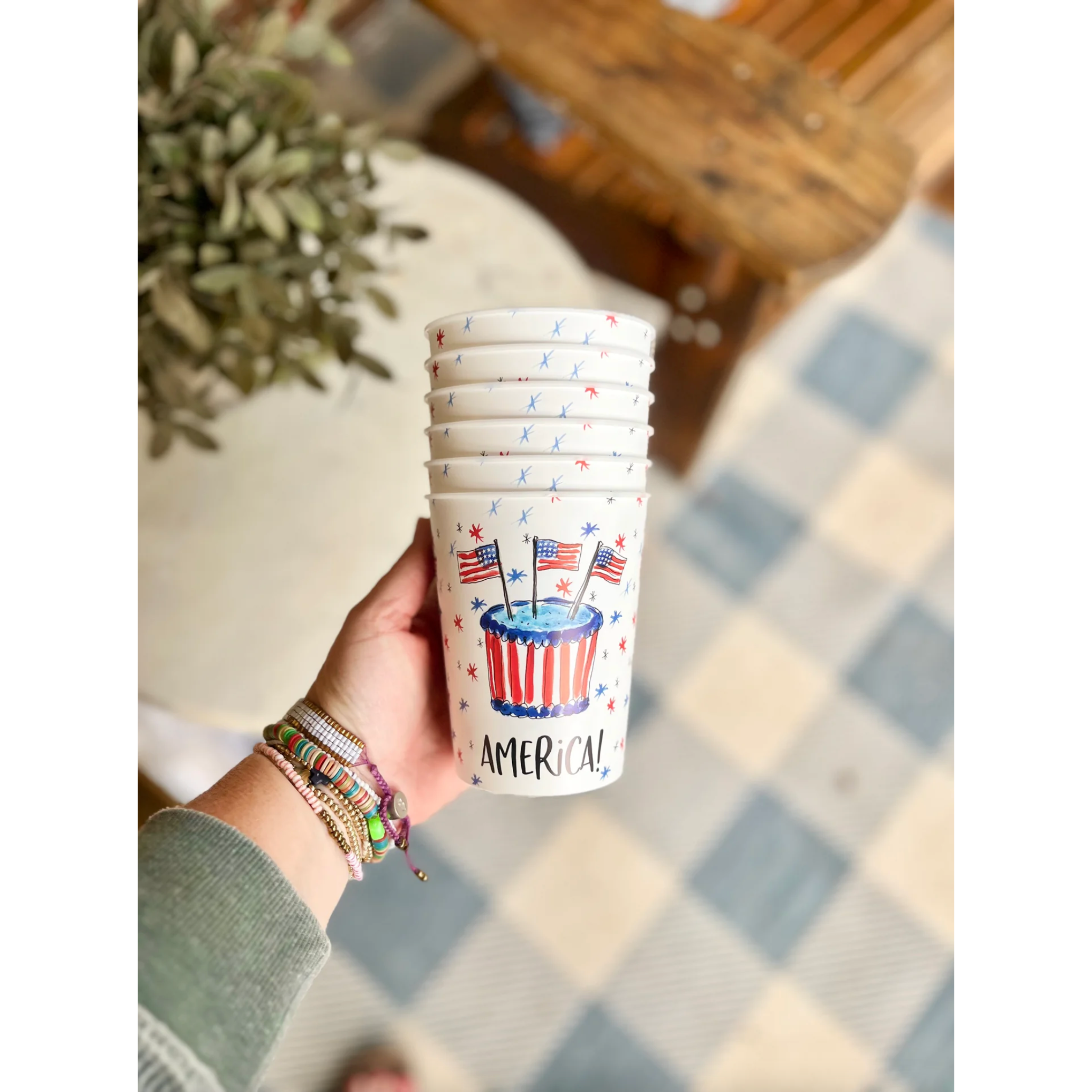 Happy By Rachel, LLC - HBD America Reusable Cups (set of 6)