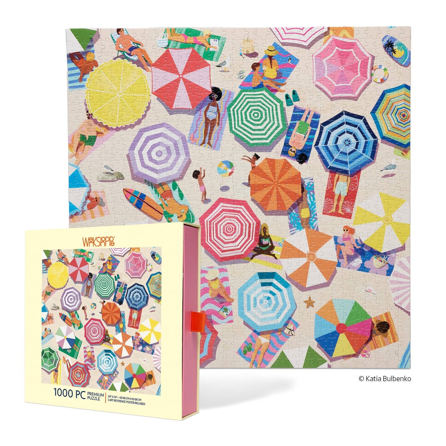 WerkShoppe - Beach Day 1000 Piece Summer Puzzle Gift f
