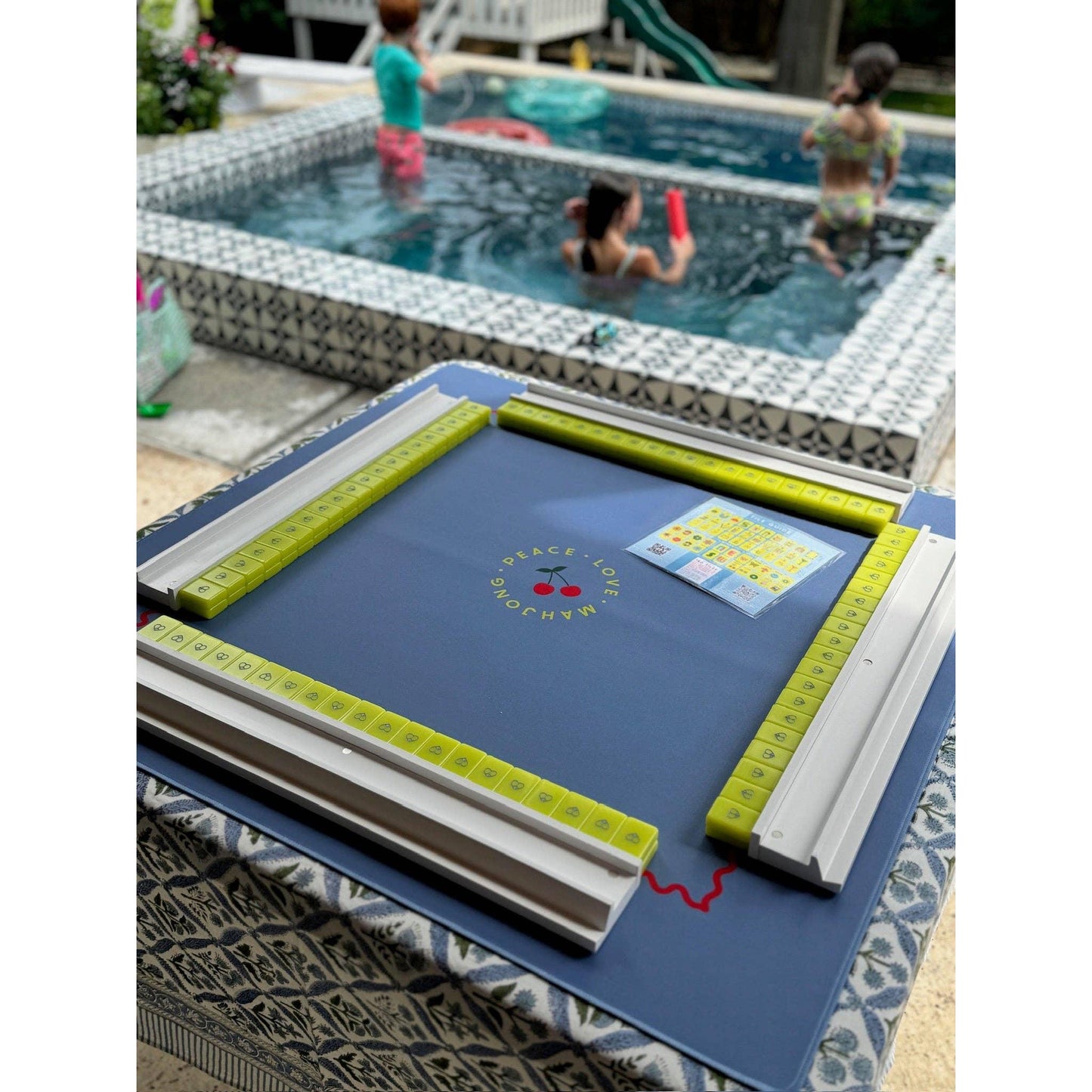 Peace Love Mahjong - Mahjong Racks & Pushers (Set of 4): Dark Green