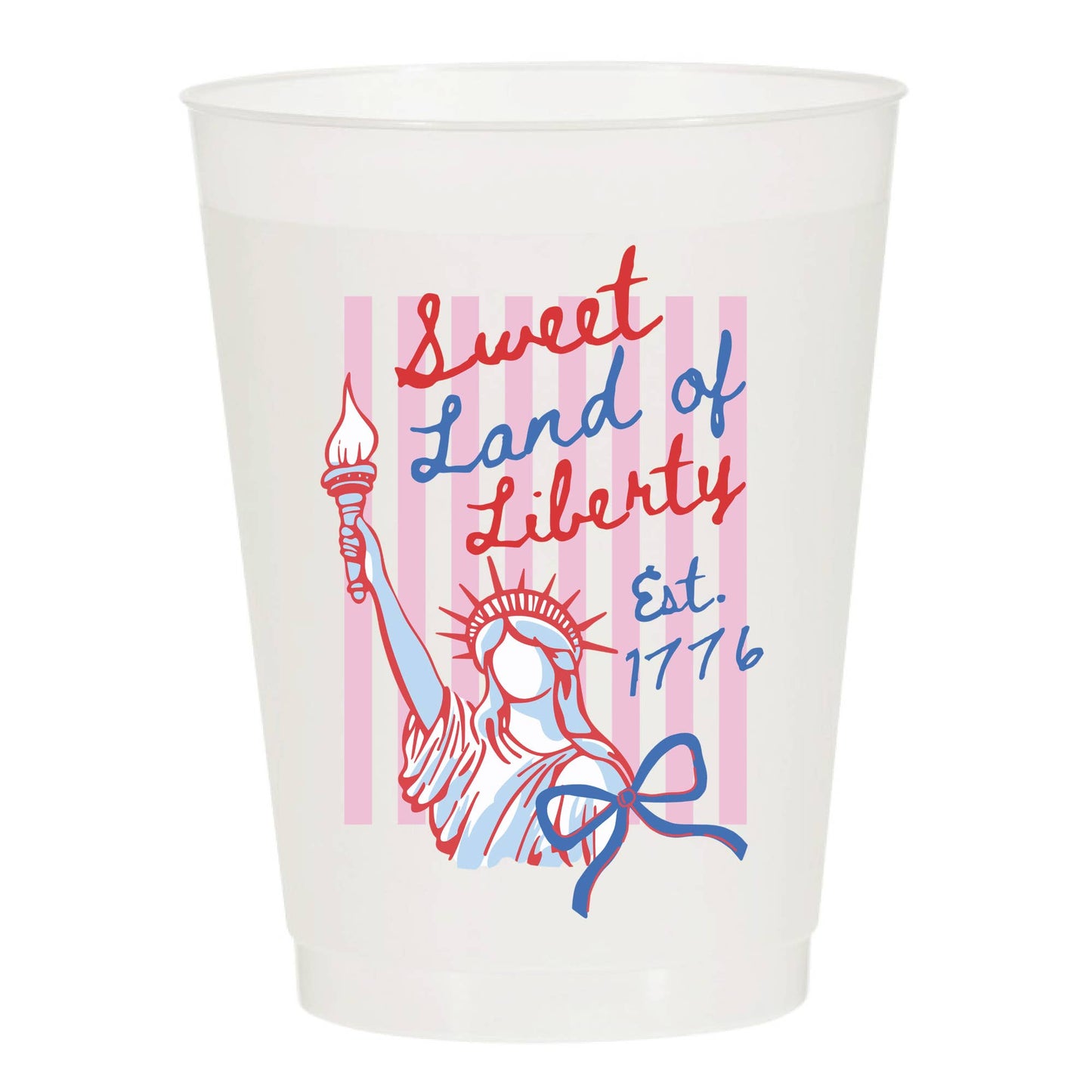 Sip Hip Hooray - Sweet Land Of Liberty Frosted Cups - Patriotic: Pack of 6