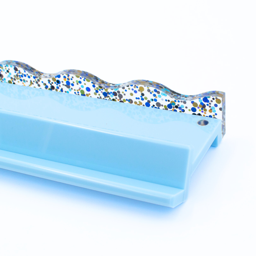 My Fair Mahjong - MAHJONG RACK PUSHER ADD ON-MAGNETIC | Premium Acrylic Set(4): Transparent-Wavy-Apricot