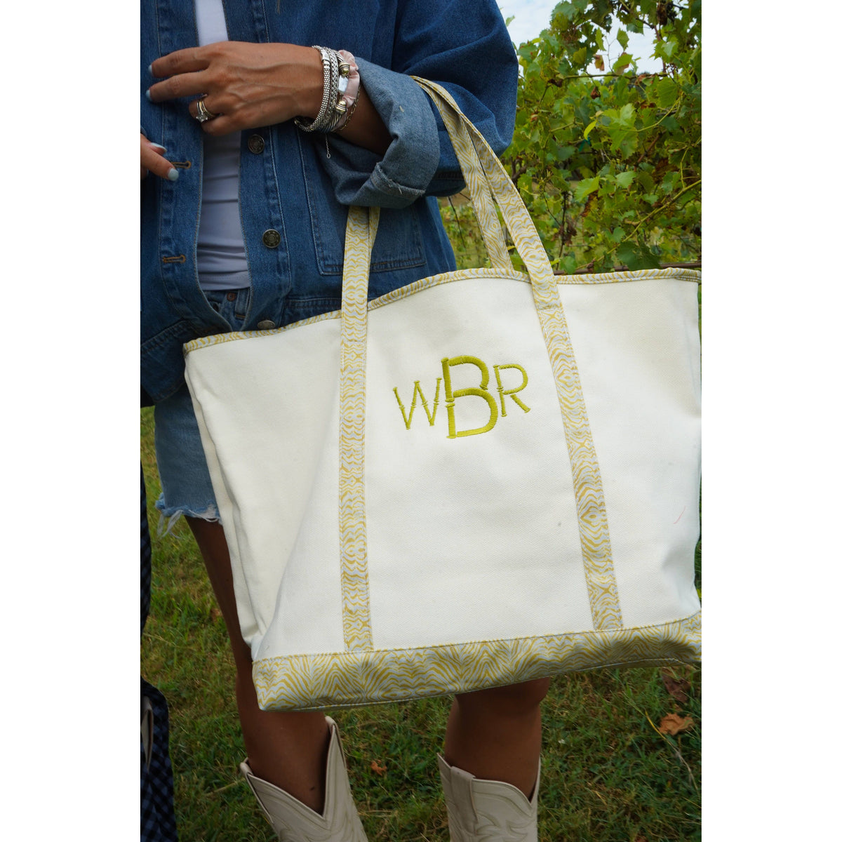 Standard Canvas Tote - Fall Collection | Customizable: Chocolate Stripes - KENZKUSTOMZ