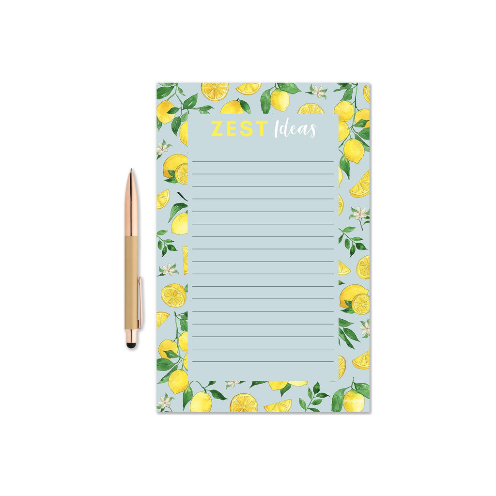 Zest Ideas  Notepad - Watercolor Lemon To Do List Notepad
