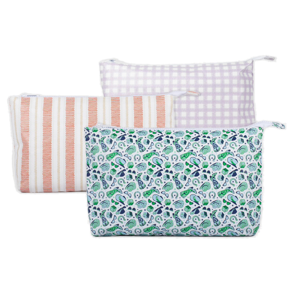 Medium Tyvek® Zipper Pouch | French Stripe