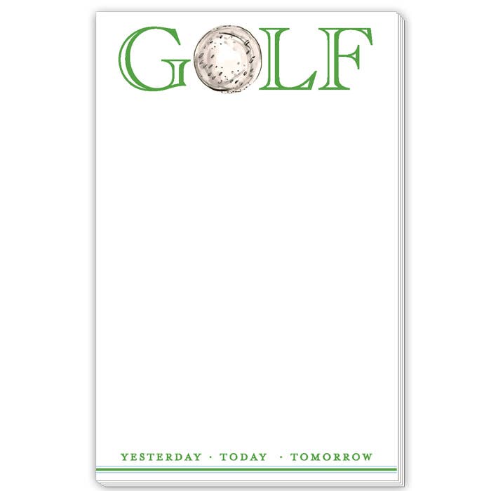 RosanneBeck Collections - Green GOLF Yesterday Today Tomorrow Large Notepad