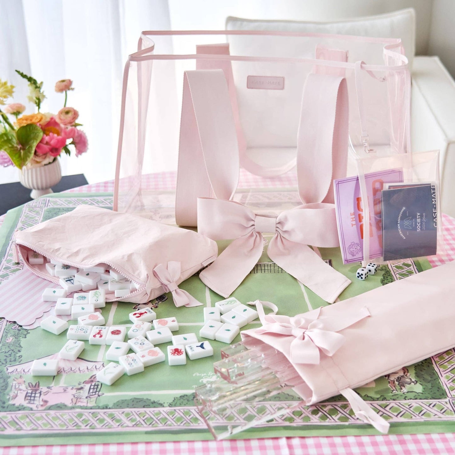 Case-Mate - Case-Mate Mahjong Jelly Tote Set: Quilted Ditsy Floral
