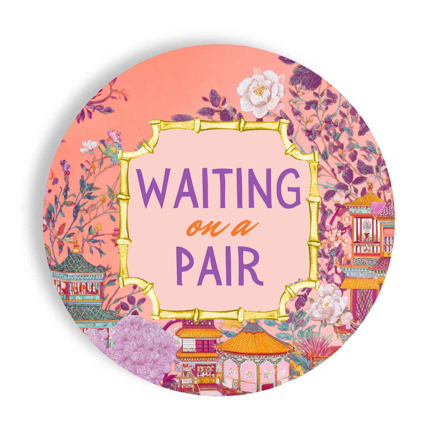 Mahjong Appetizer Plates “Waiting on a Pair” 7" Paper Plates - Fabuplates