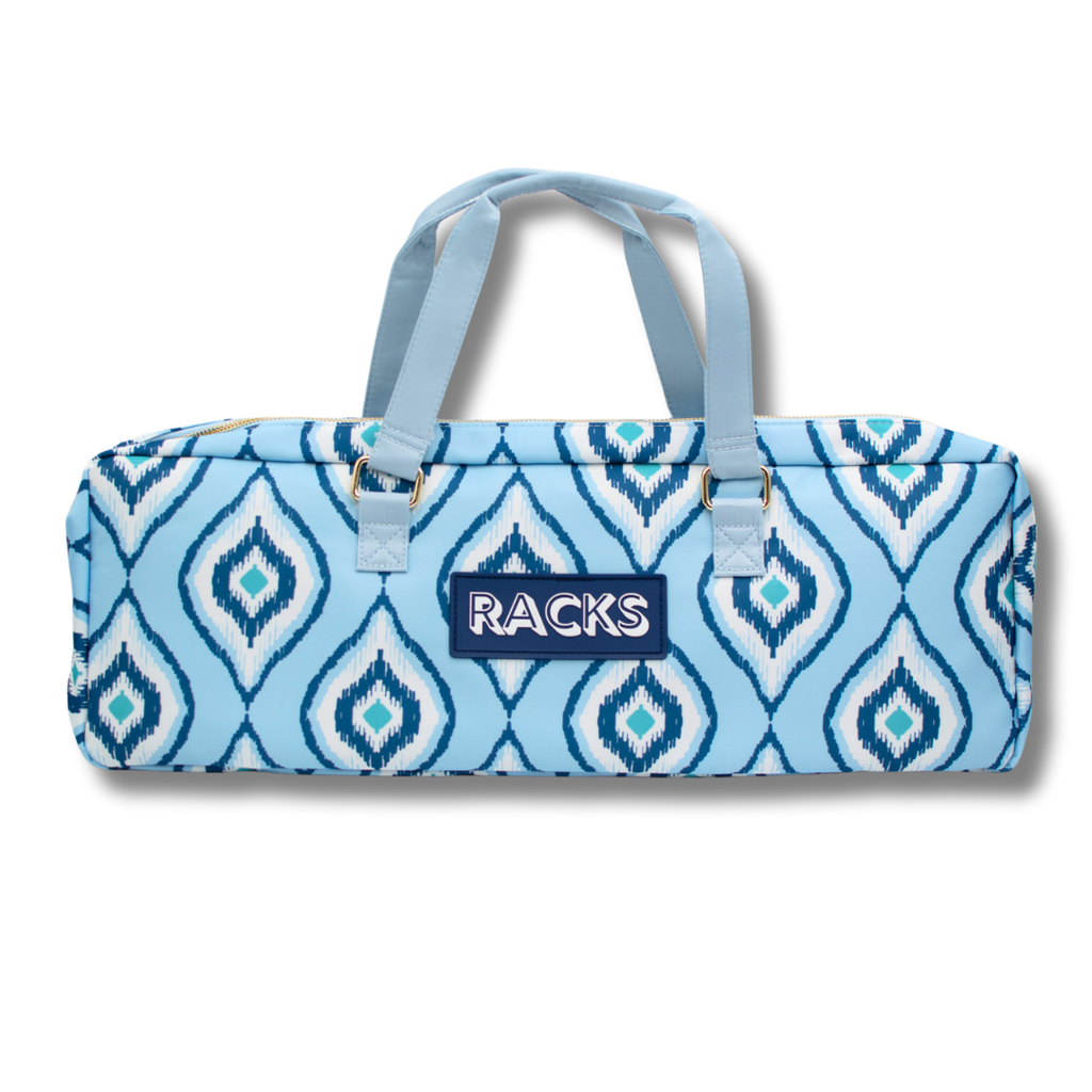 My Fair Mahjong - Mahjong Rack Bag  |  Fits 20" Racks + Folded Mat : Ikat- Blue Rack Bag