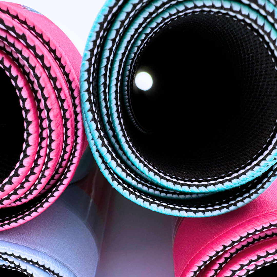 My Fair Mahjong -Pink Center- Blue Scallop Mahjong Mat