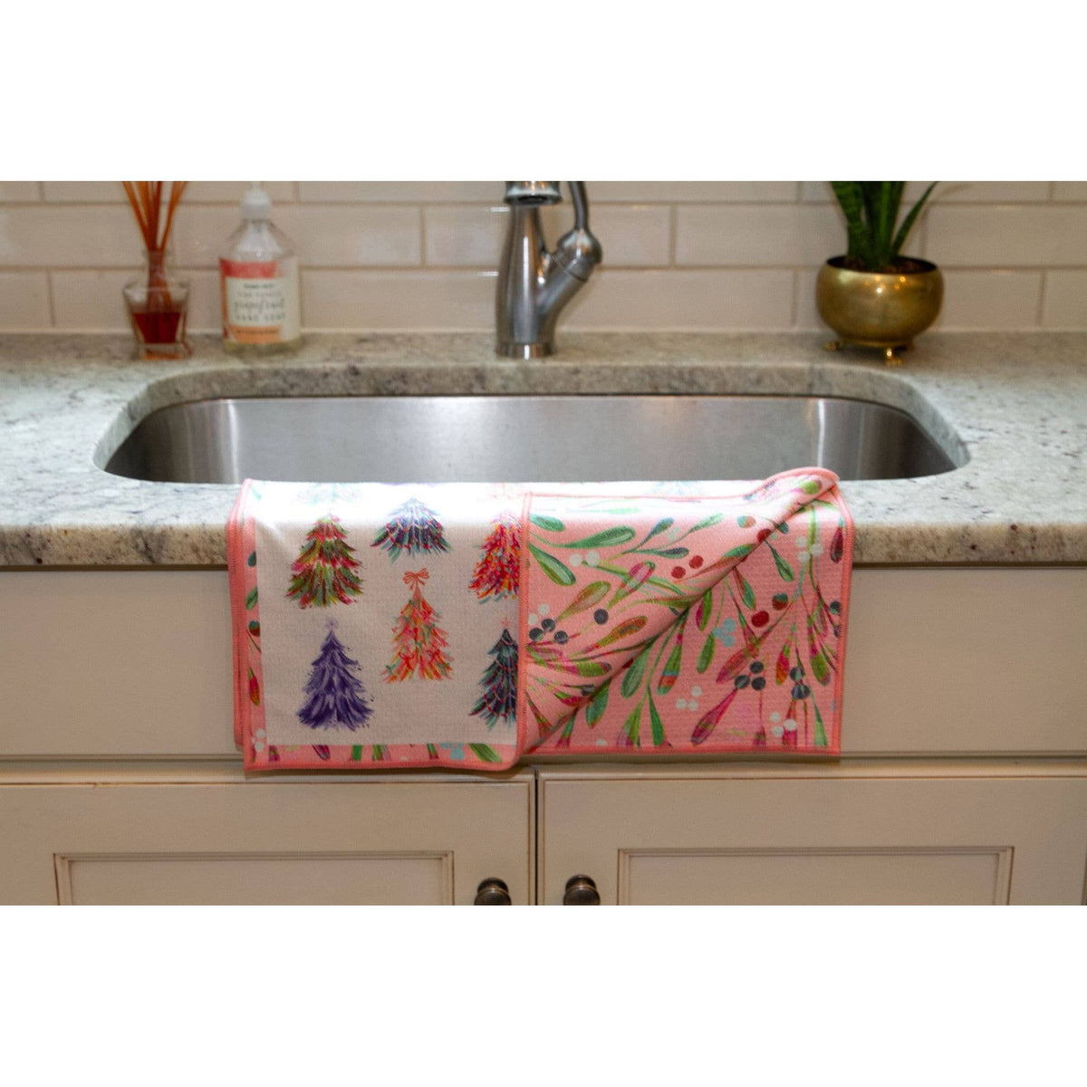 Spruce & Berries Double Sided Tea Towel