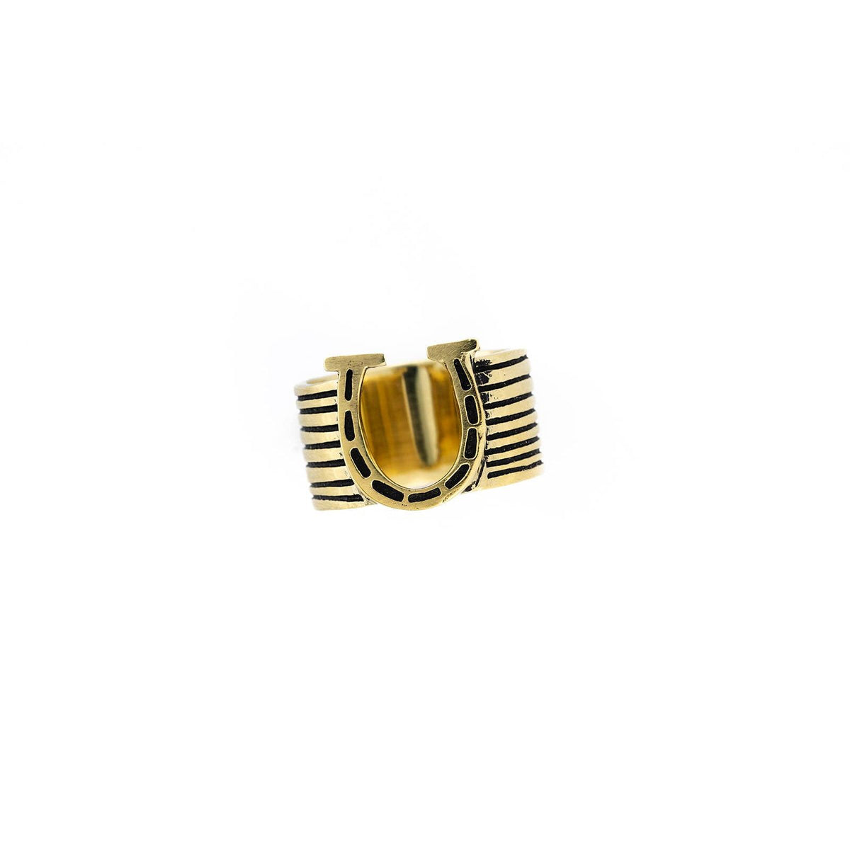 Horseshoe Brass Bandana Slide Ring