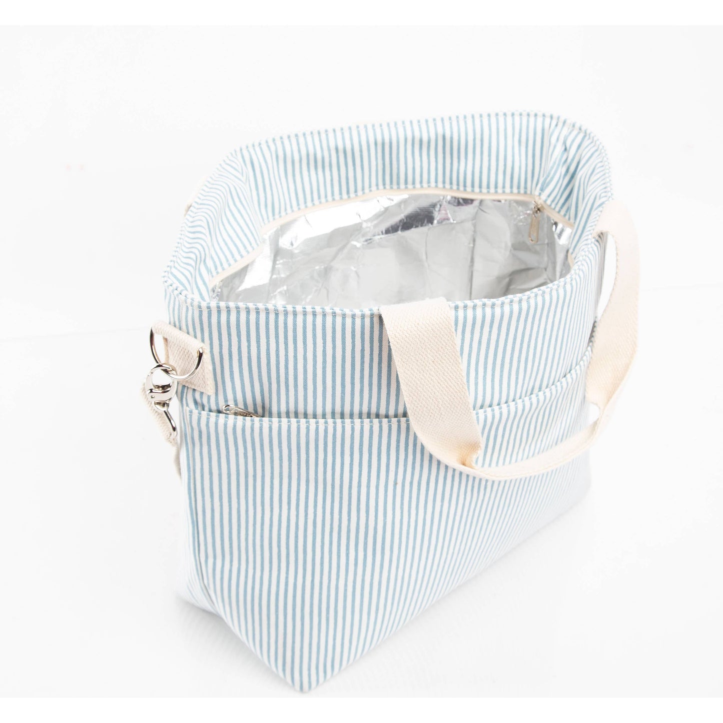CB STATION - Stripes Cooler Tote: Gray