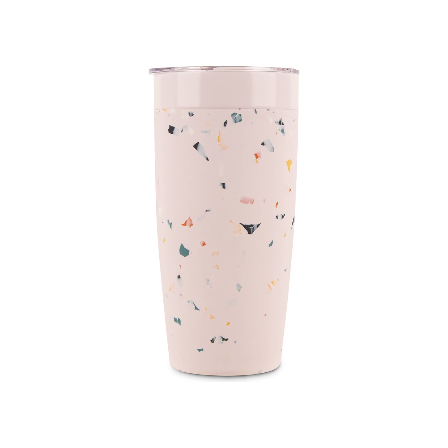 Insulated Ceramic Stainless Steel Coffee & Drink Tumbler: Terrazzo Blush