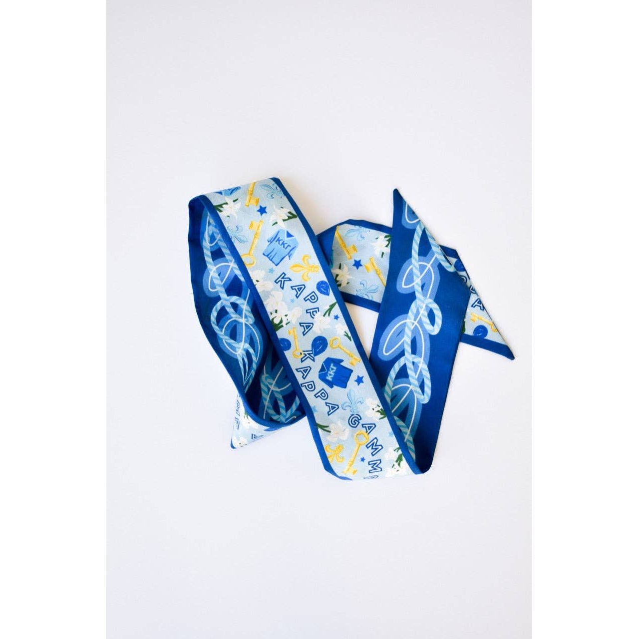 Saturday Silks - Kappa Kappa Gamma Skinny Scarf
