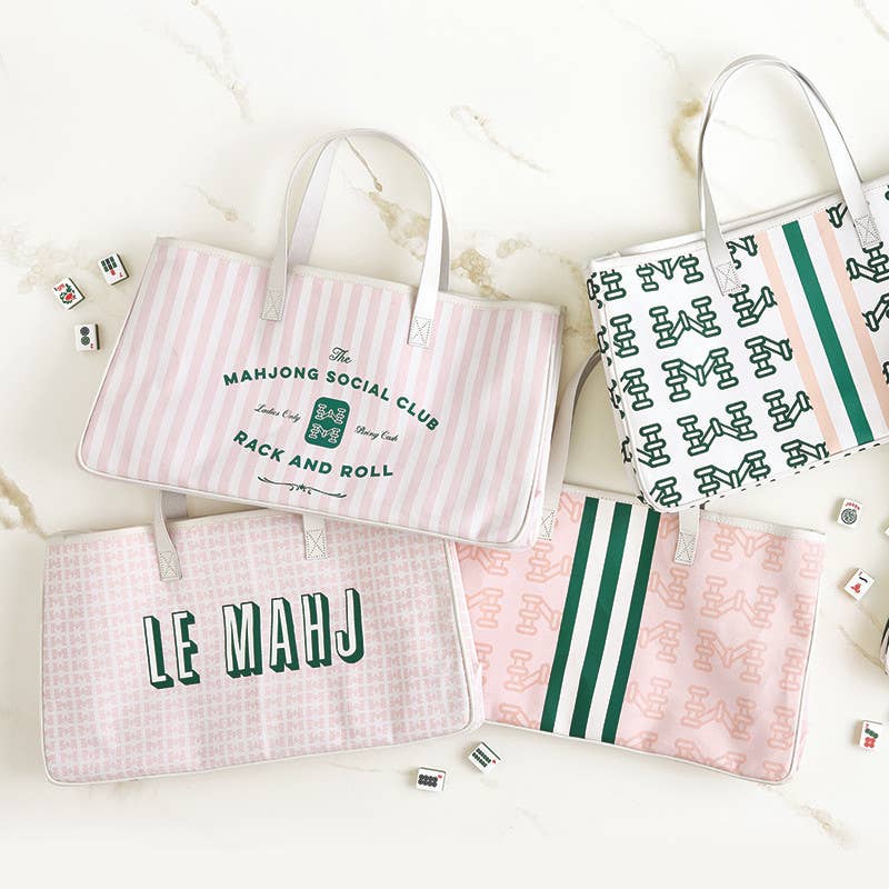Santa Barbara Design Studio  - Mahjong Canvas Tote - Mahj Pink