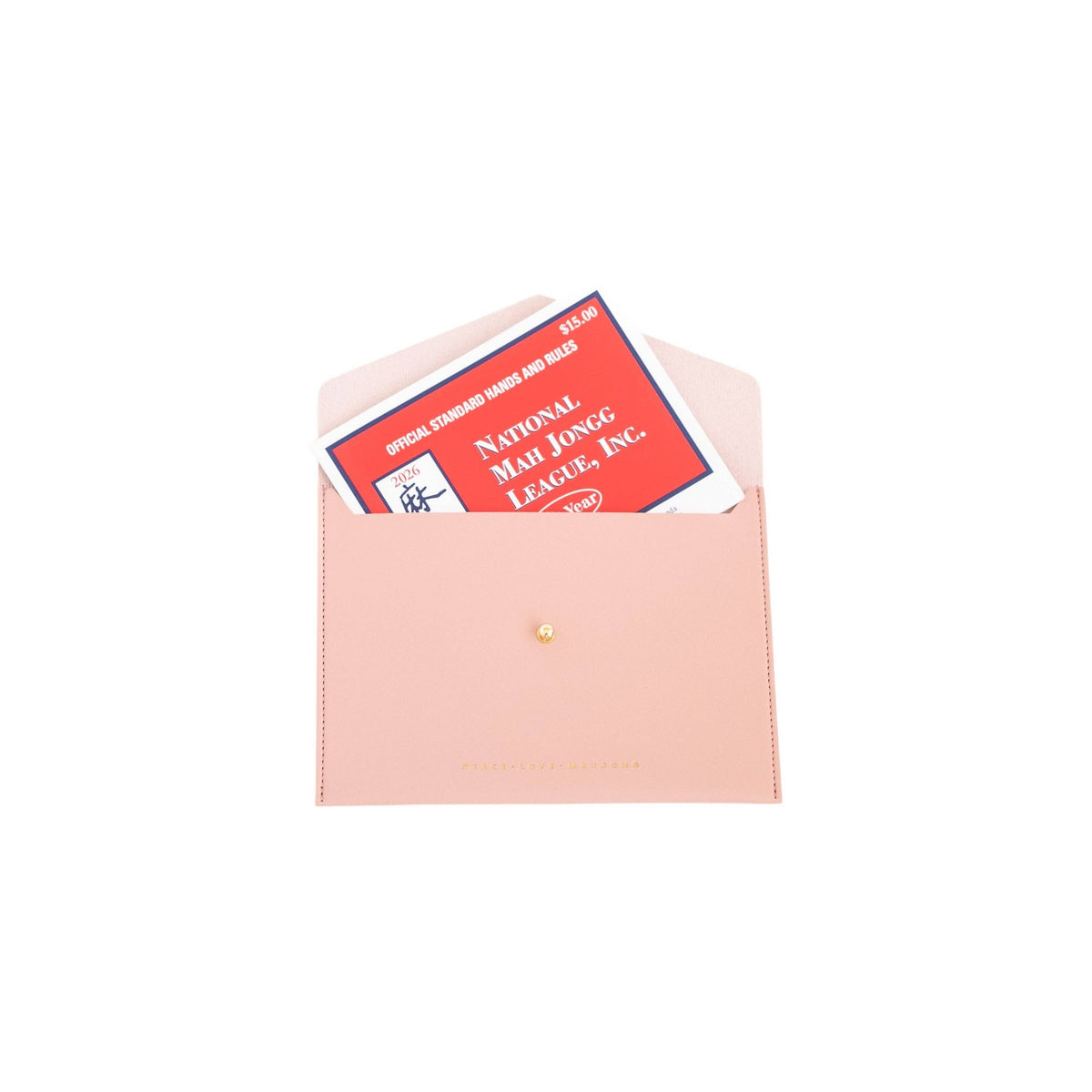Peace Love Mahjong - Card Clutch: Metallic - Large Size