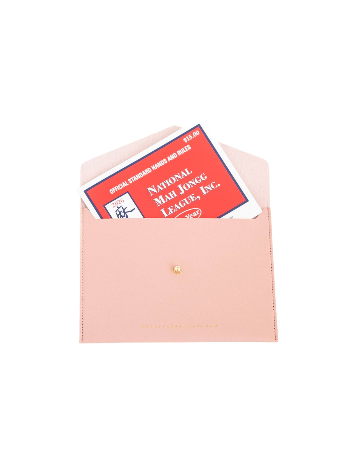 Peace Love Mahjong - Card Clutch: Hunter Green
