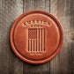 Sugarhouse Leather - America 250th Anniversary Flag Leather Coaster