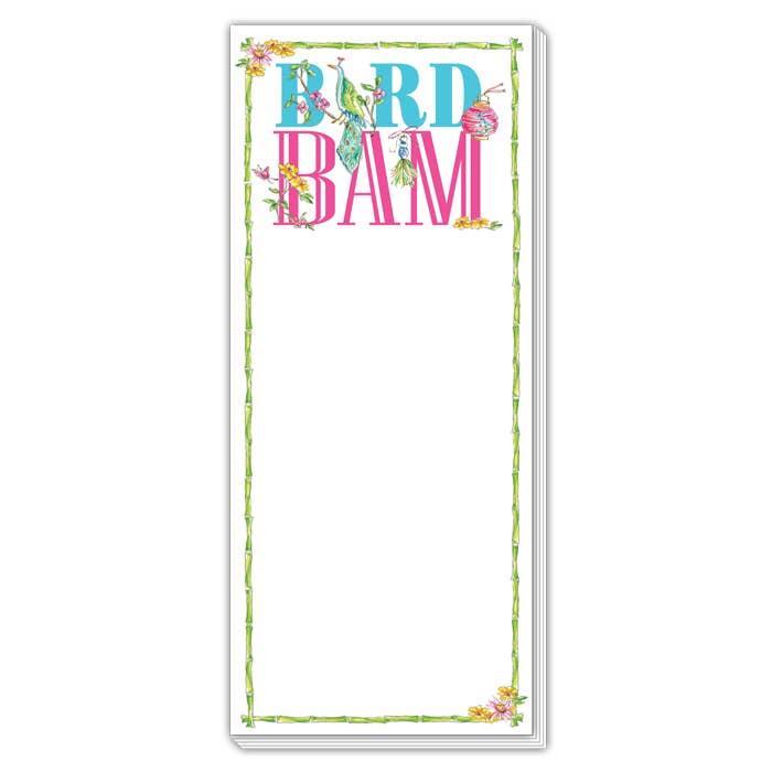 RosanneBeck Collections - Brid Bam Green Bamboo Mahjong Icons Skinny Pad