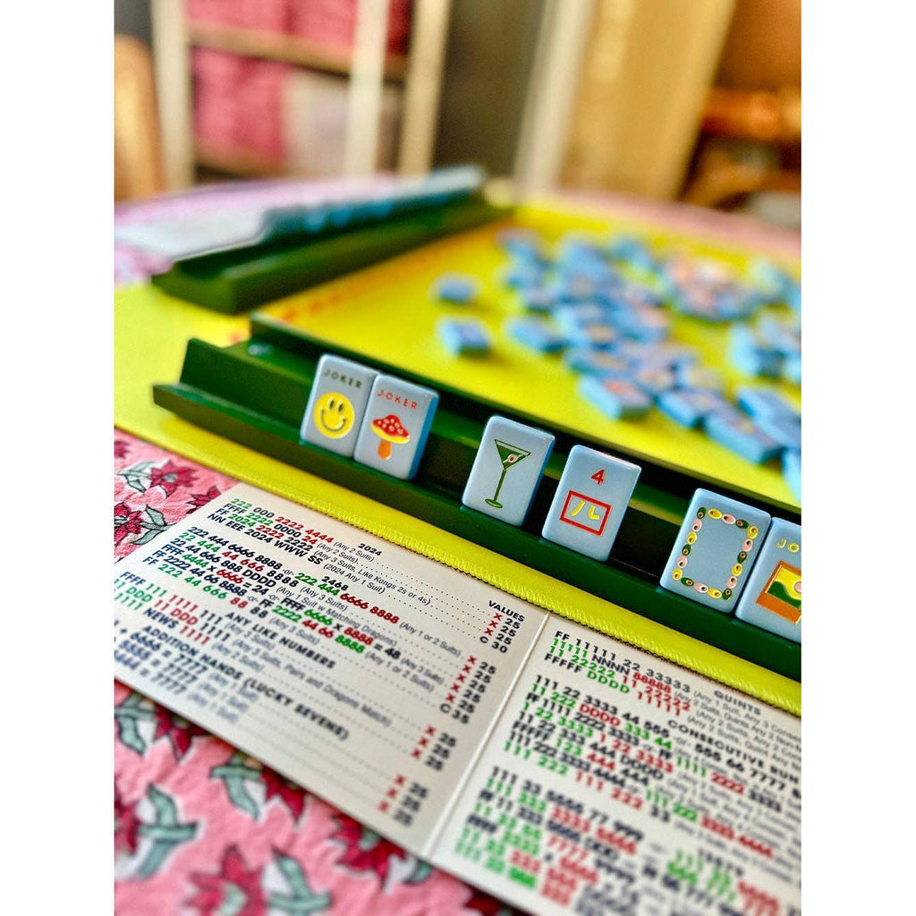 Peace Love Mahjong - Mahjong Racks & Pushers (Set of 4): Chartreuse