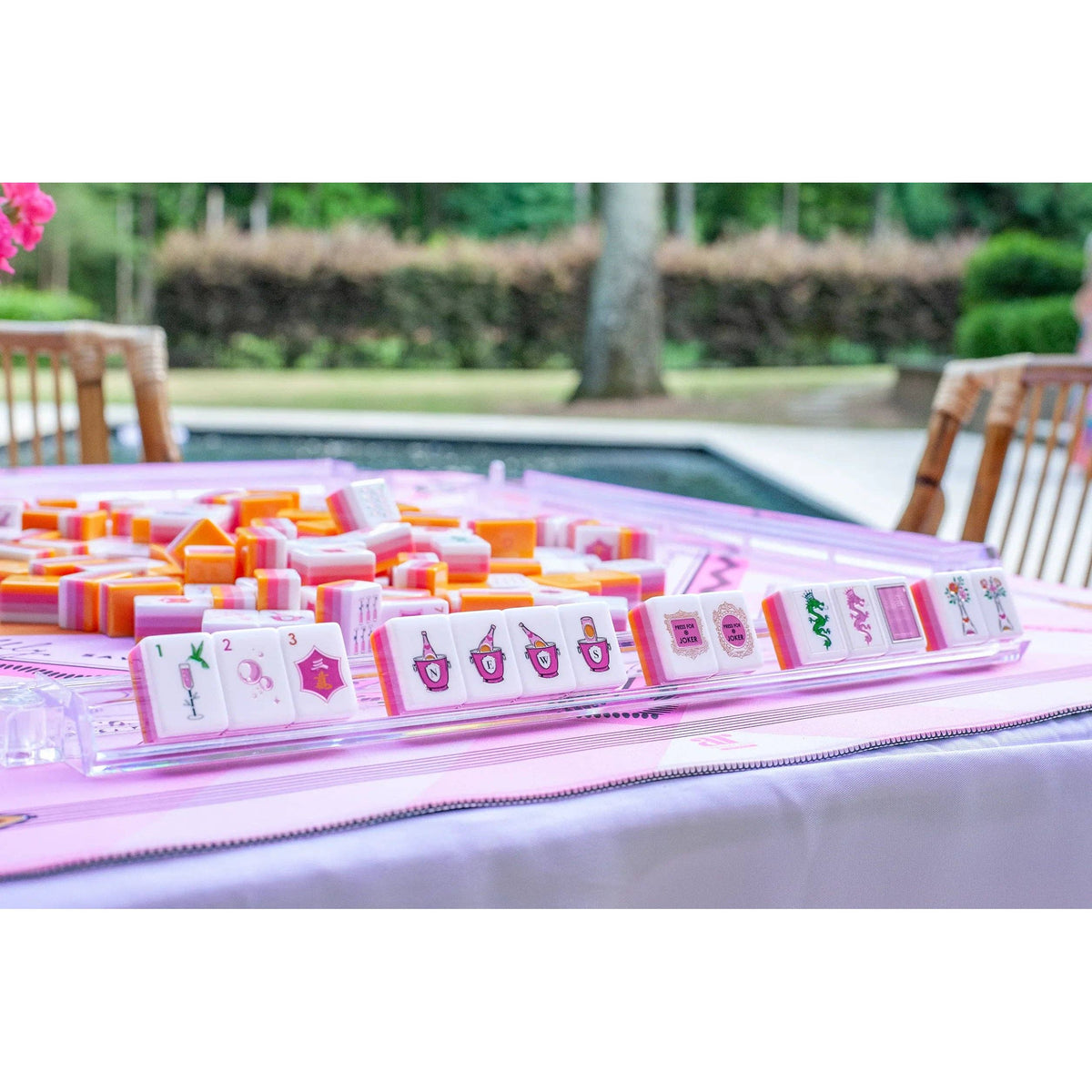 Bams & Bubbly Mahjong Tiles - Champagne