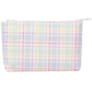 Medium Tyvek® Zipper Pouch | Blue Gingham