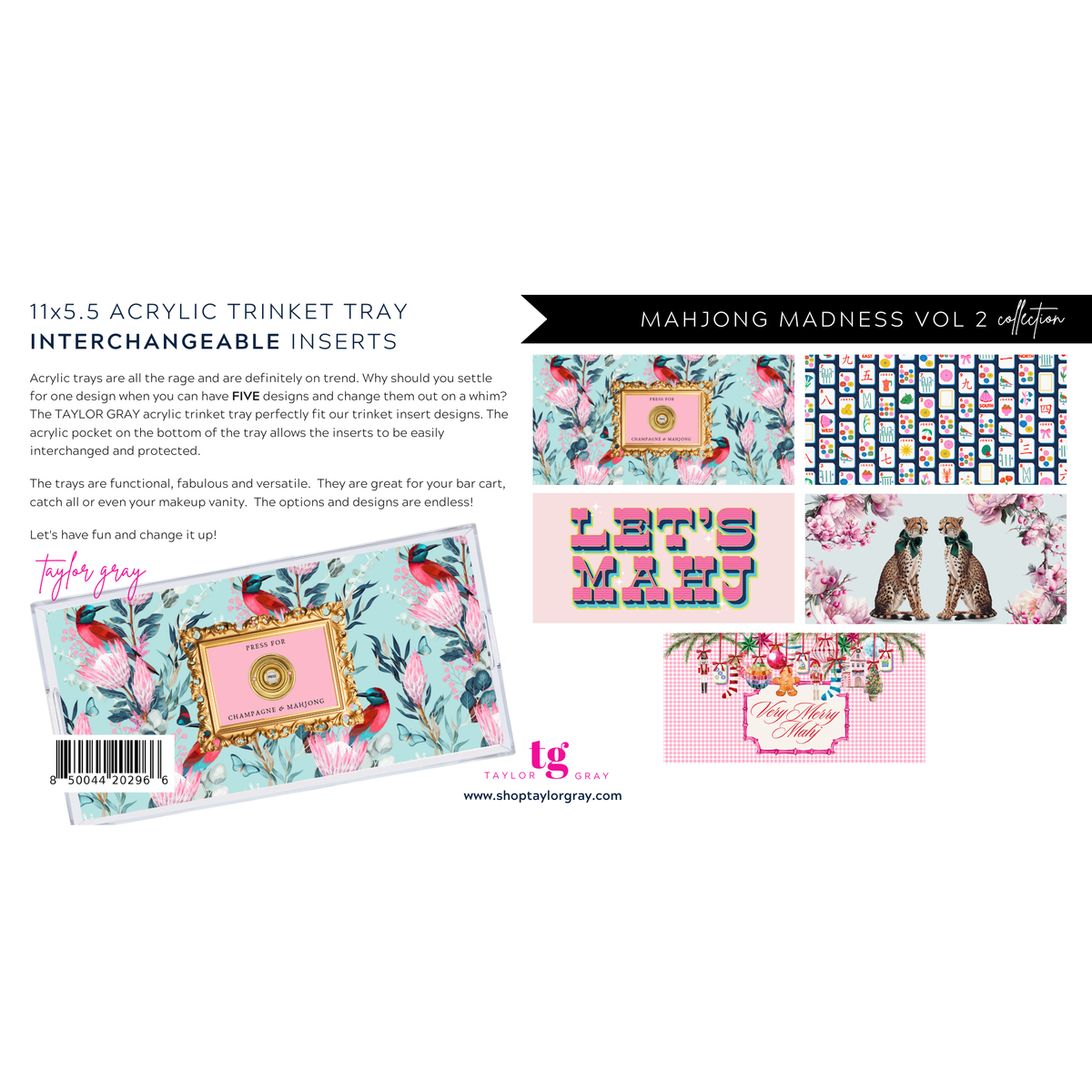 MAHJONG MADNESS VOL 2 trinket tray insert | 5.5x11
