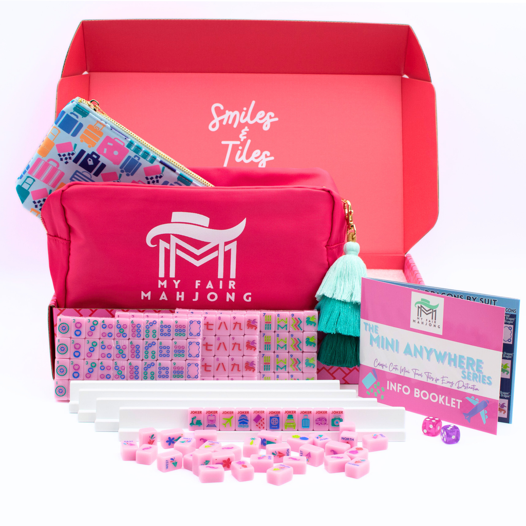 LIMITED TIME SALE  - My Fair Mahjong - MINI TRAVEL MAHJONG  |  Mini Anywhere Series  |  Pink