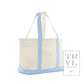 TRVL Design - Medium Tote - Coated Canvas Gingham Sky Trim
