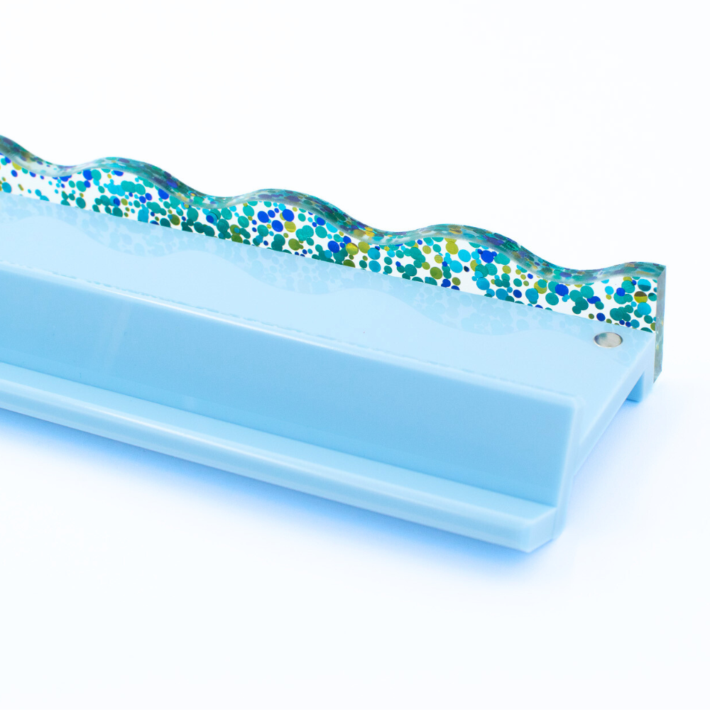 My Fair Mahjong - MAHJONG RACK PUSHERS - MAGNETIC  |  Premium Acrylic  |  Set of 4: Solid-Wavy-Macaron Blue