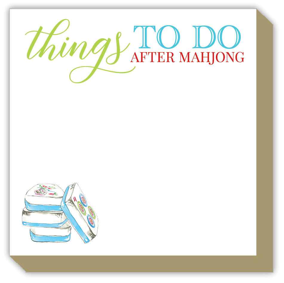 Things To Do After Mahjong Luxe Notepad