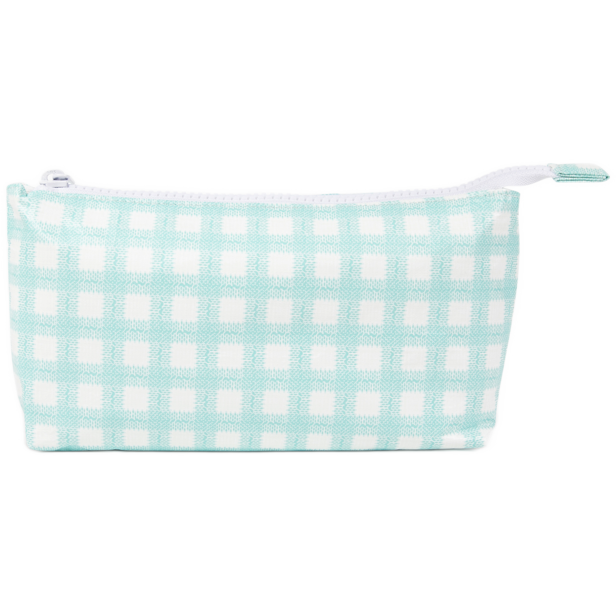 Small Tyvek® Zipper Pouch | Tangerine Gingham