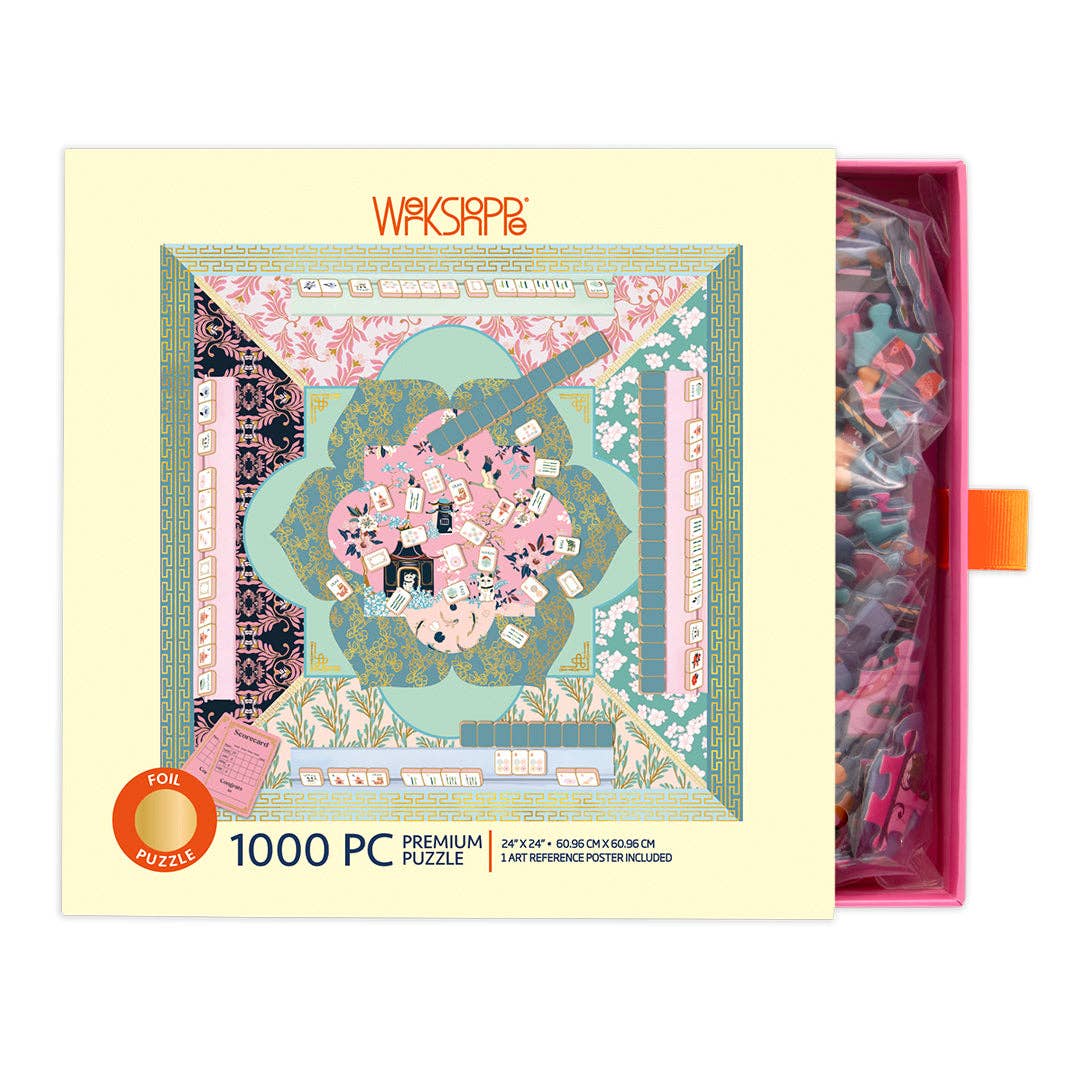 WerkShoppe - Let's Play Mahjong 1000 Piece Puzzle, Mother's Day Gift