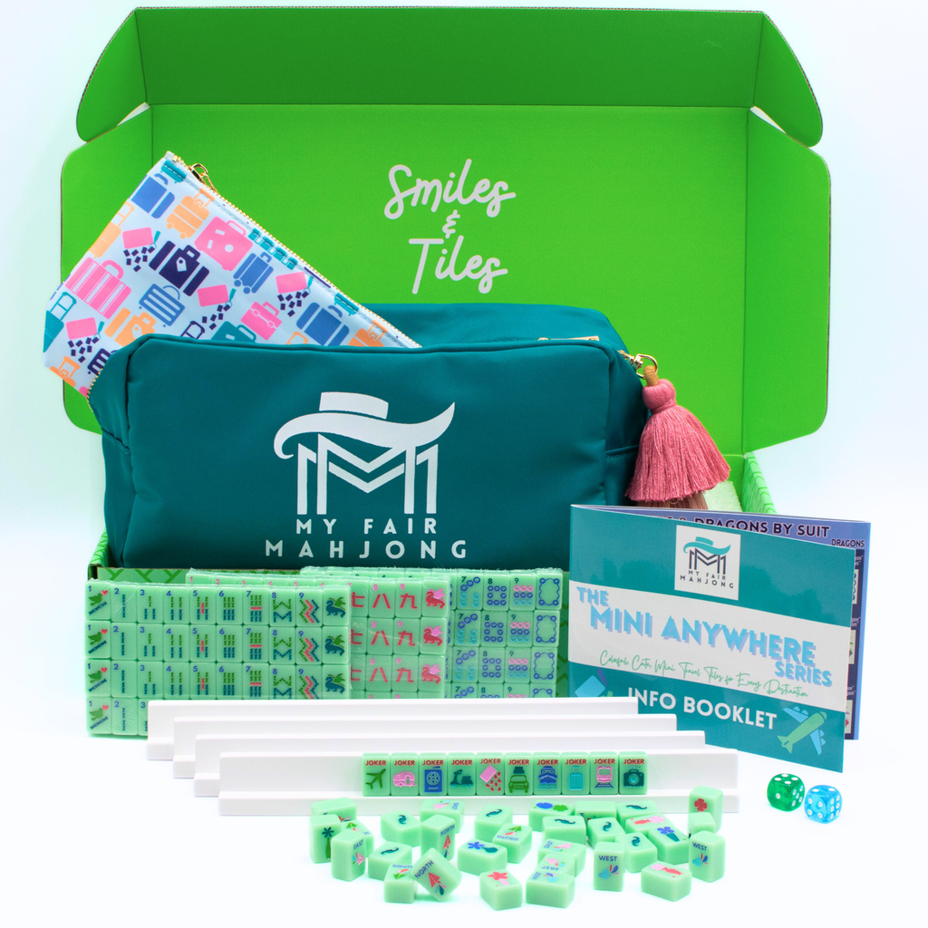 LIMITED TIME SALE - My Fair Mahjong - MINI TRAVEL MAHJONG  |  Mini Anywhere Series  |  Green