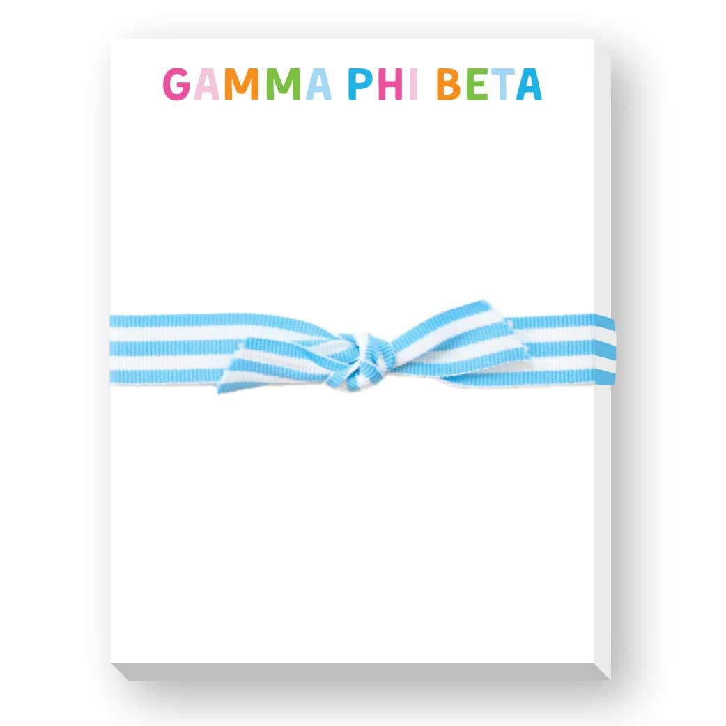 Donovan Designs - SORORITY GREEK RAINBOW MINI NOTEPAD: ALPHA CHI OMEGA