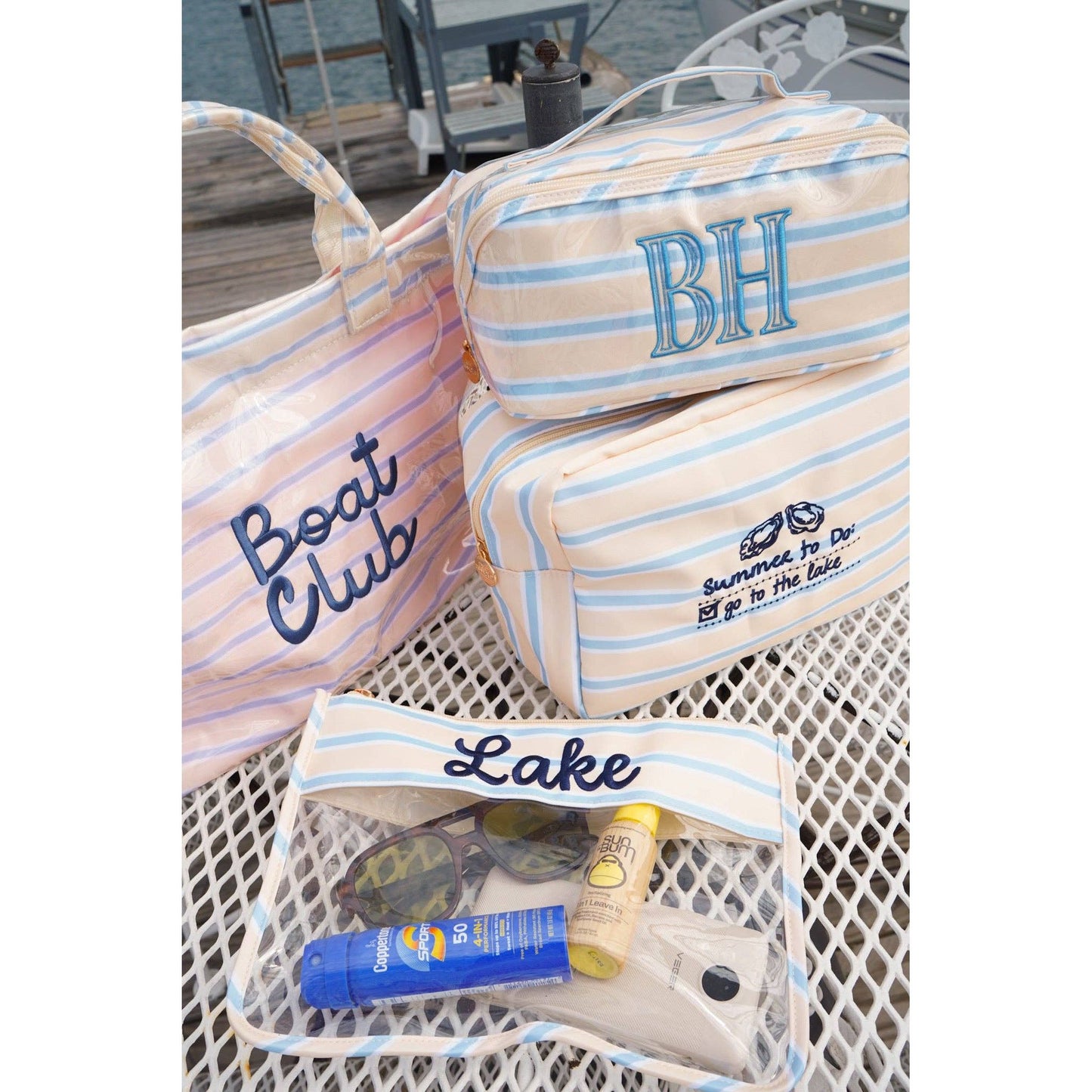 KENZKUSTOMZ - Lake - Butter & Blue Clear Pouch