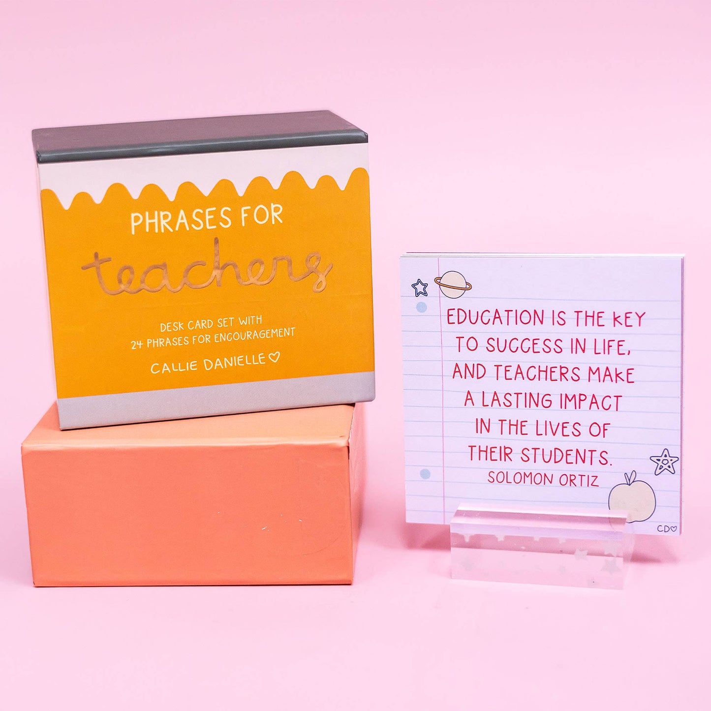 Callie Danielle - Phrases For Teachers Encouraging Desk Card Set