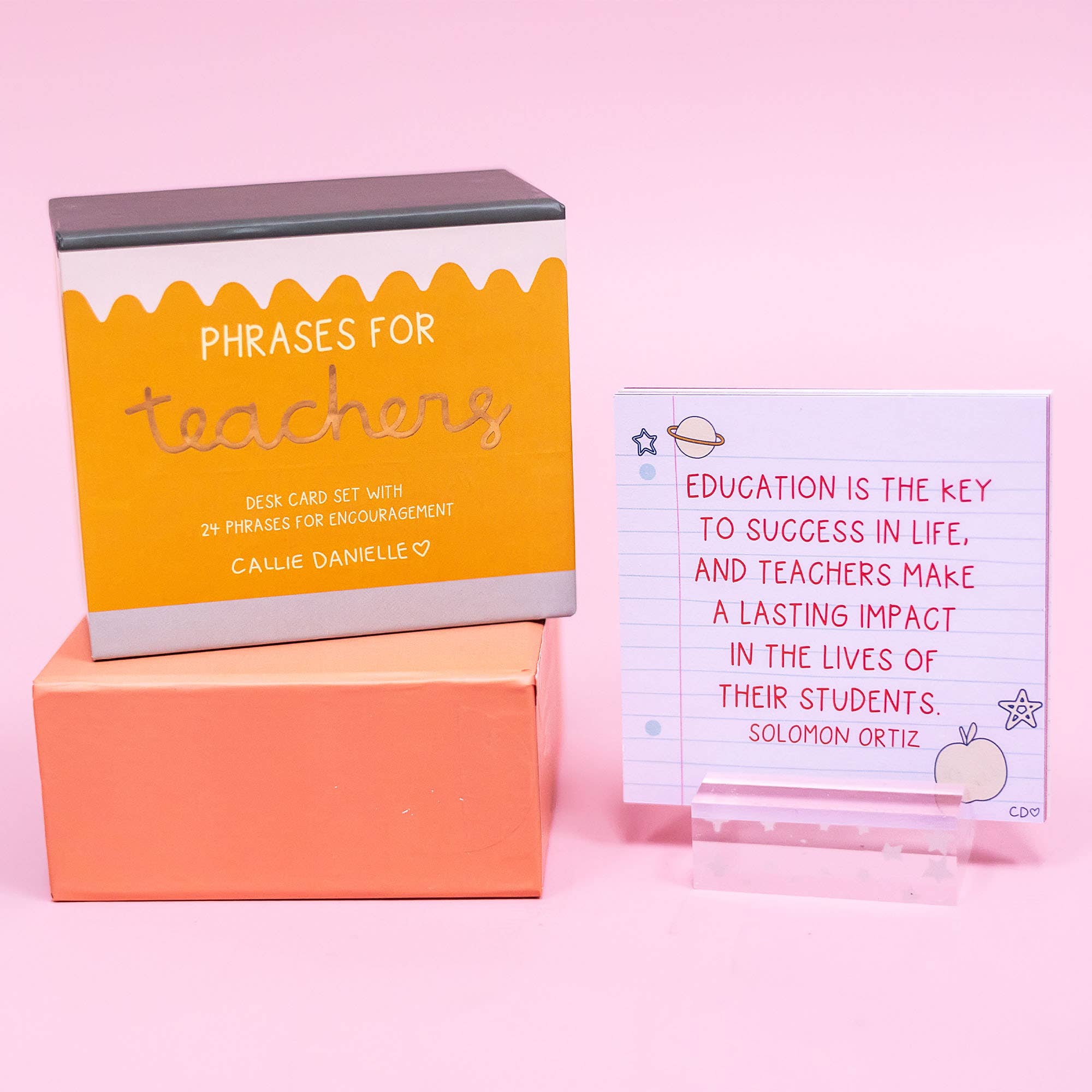 Callie Danielle - Phrases For Teachers Encouraging Desk Card Set