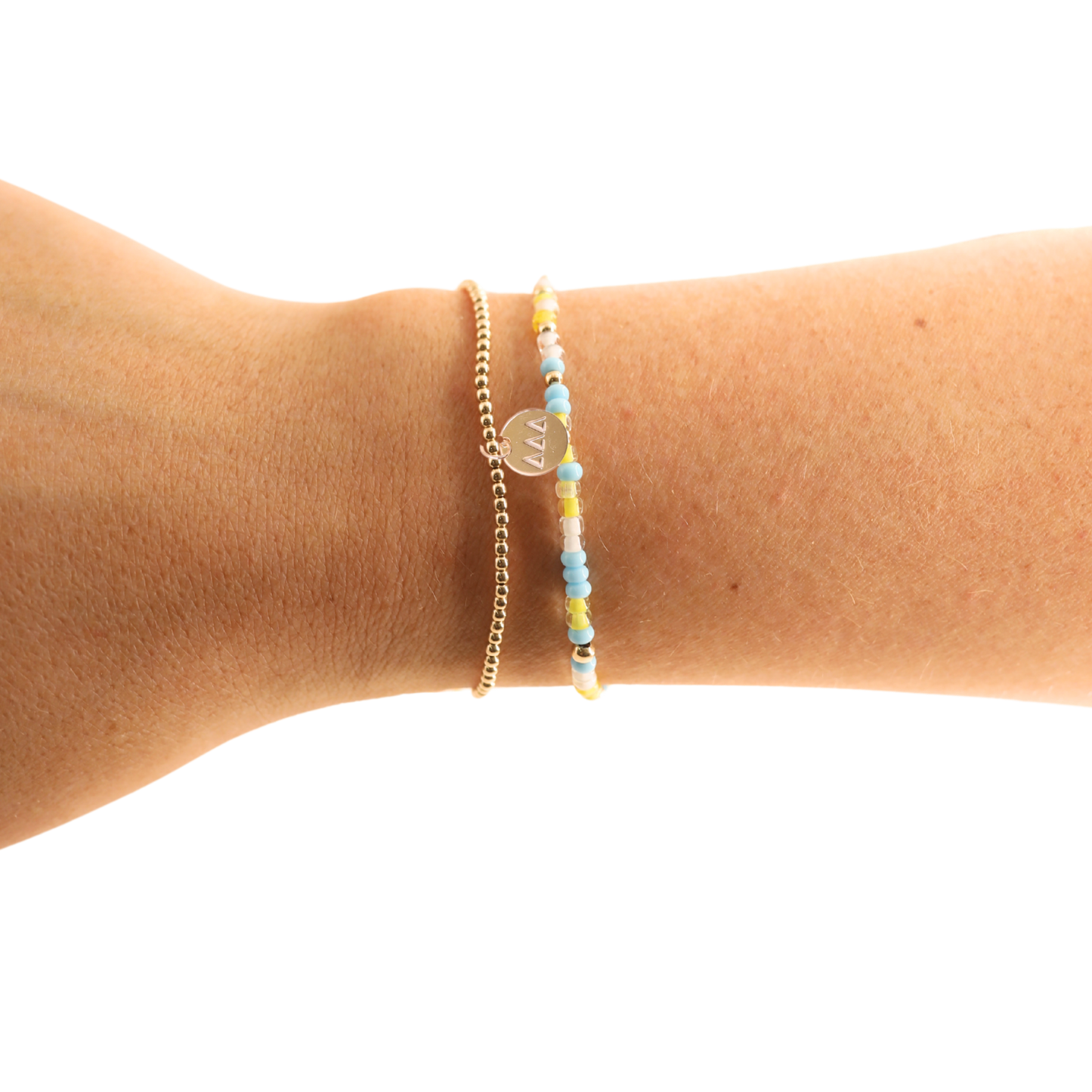 Beaded Blondes - Tri Delta Charm Bracelet: Standard 6.75 inch