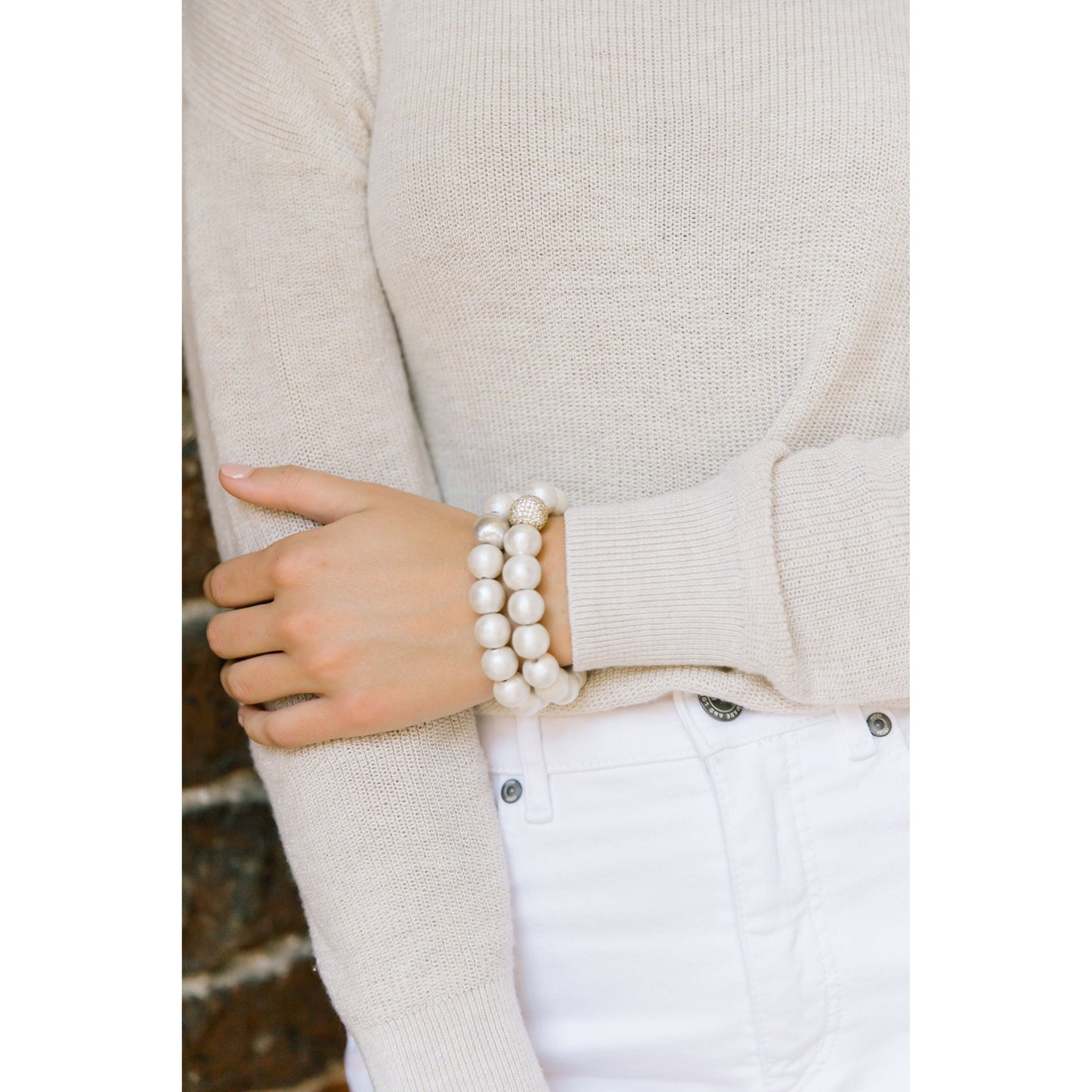 Olivia Cotton Pearl Bracelet (12mm)