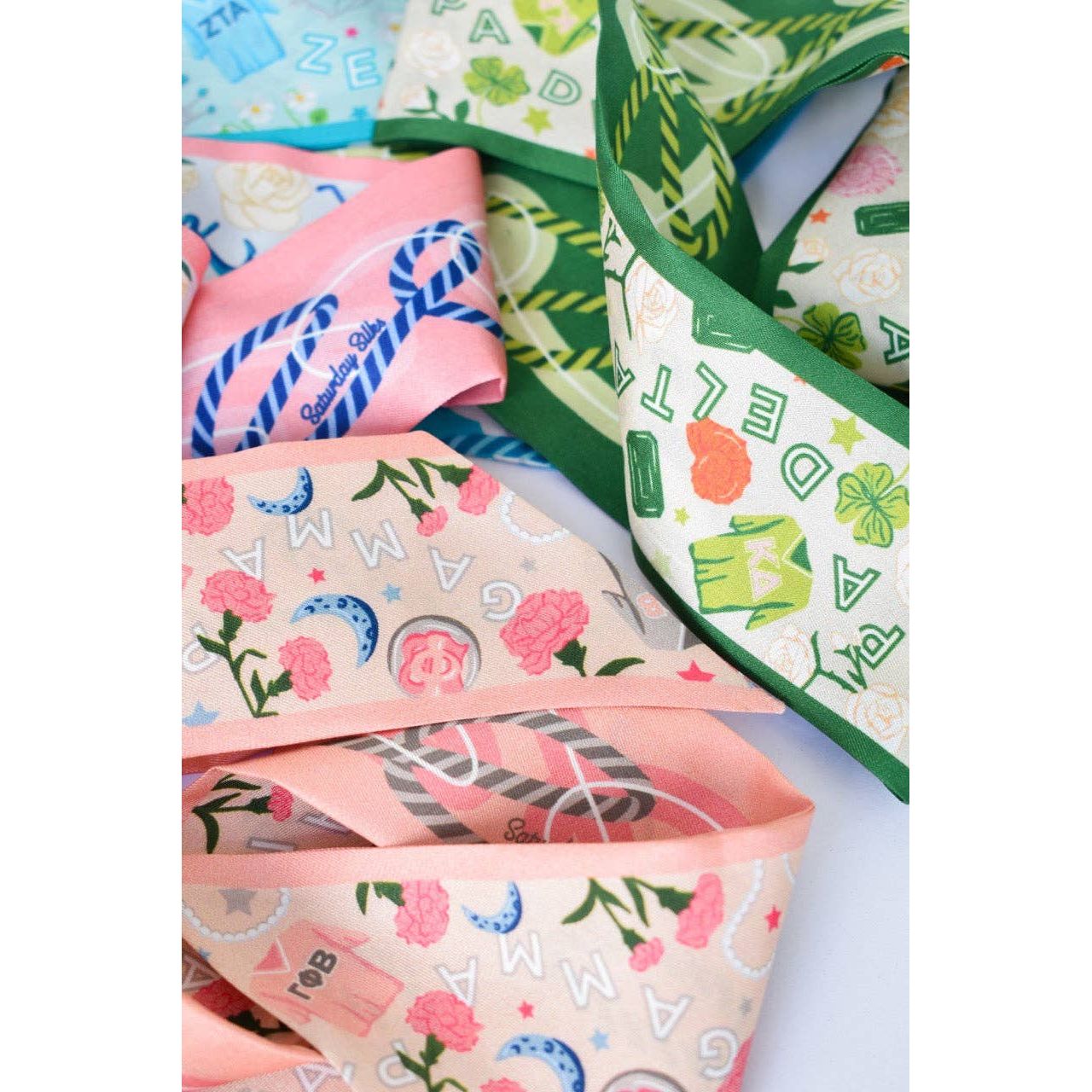 Saturday Silks - Gamma Phi Beta Skinny Scarf